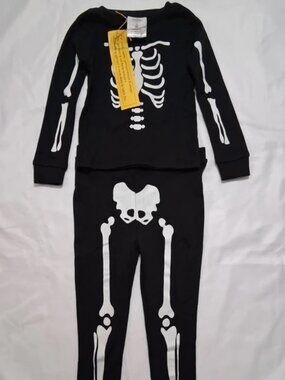 Boy's Halloween Costume Skeleton Bones Outfit Size XS